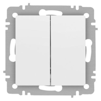 Переключатель 2-кл. СП Accent 6-107-01М 10А IP20 250В AL/CU бел. матов. Intro Б0063556
