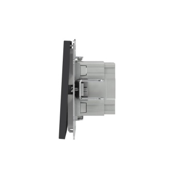 Переключатель 2-кл. KANT с подсветкой черн. уголь DKC 7012144