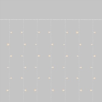 Гирлянда светодиодная занавес 3х2м 264 LED тепл. бел. прозр. ПВХ IP44 эффект мерцания 22 нити 12 LED/нить Neon-Night 235-526