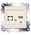 Розетка компьютерная 1-м Cosmo RJ45 кат.6 + гнездо механизм крем. ABB 619-010300-247