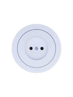 Розетка 1-м СП OSEN без заземл. ПБТ бел. LEZARD 743-0288-121B