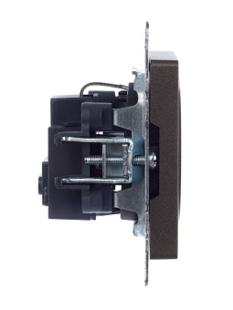 Розетка 1-м СП BRITE РС11-1-0-БрТБ 16А с заземл. без защ. шторки механизм бронза IEK BR-R11-16-K45