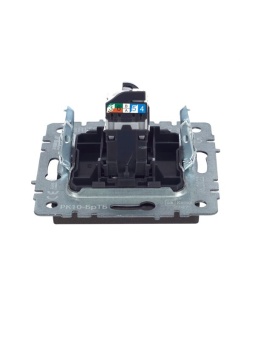 Розетка компьютерная СП RJ45 кат.5E BRITE РК10-БрТБ механизм бронза IEK BR-K10-1-K45