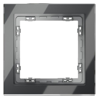 Рамка 1-м S70 стеклян. графит Voltum VLS110107