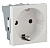 Розетка 1-м 16А IP20 45х45 с заземл. защ. шторки бел. Ruvinil АДЛ 13-900